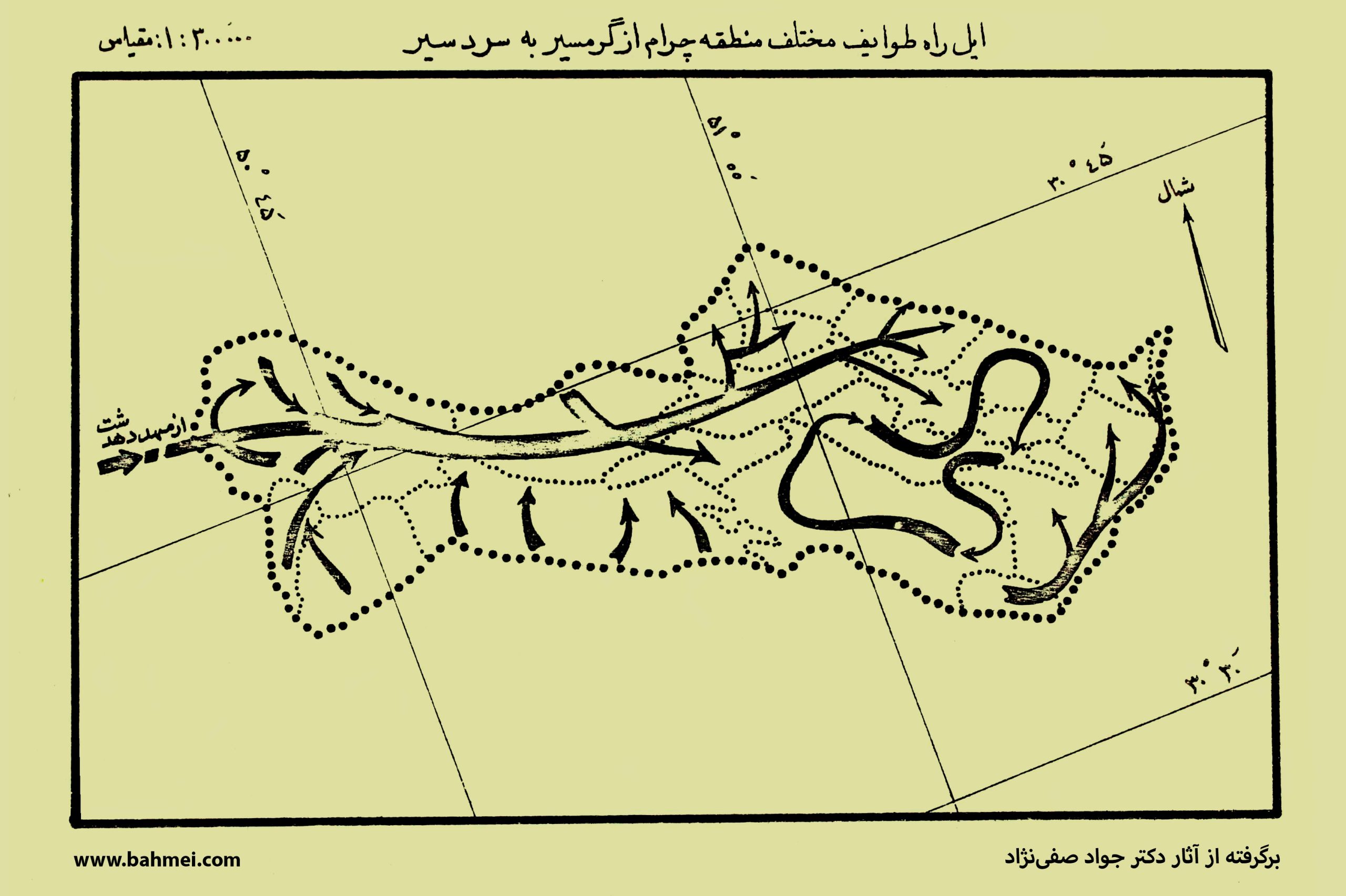 ایل راه طوایف چرام از گرمسیر به سردسیر